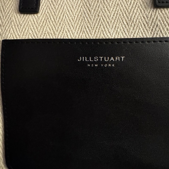 Jill Stuart Black and Cream Canvas Tote Bag - Picture 2 of 12